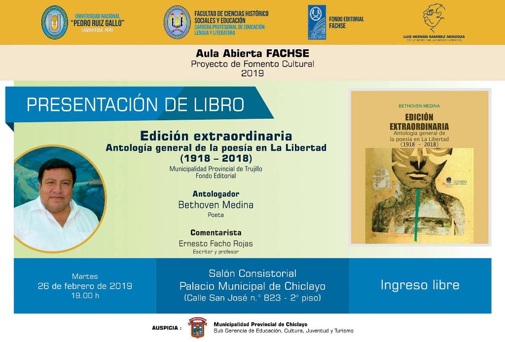 Edición extraordinaria. Antología general de la poesía de La Libertad (1918 – 2018), de Bethoven Medina vía Agenda CIX